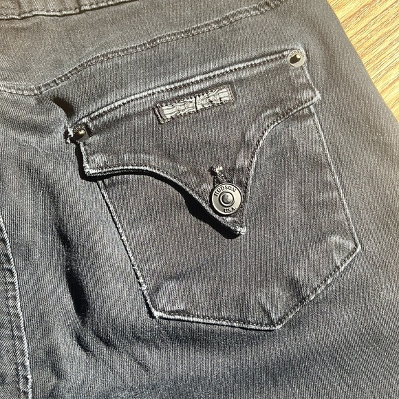 Hudson Womens Midrise Lydia Super Skinny Black Jeans Flap Button Pocket Size 28 - Picture 12 of 16
